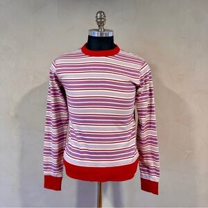 Zara x Harry Lambert Stripe Long Sleeve Tee Red  Small